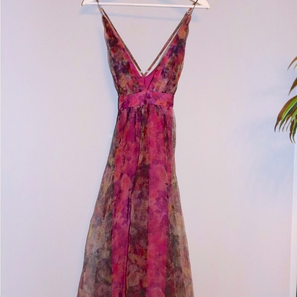 Magenta Floral late 2000's Gown from Rubber Ducky - Picture 3 of 3